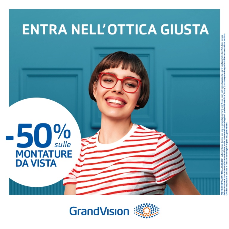 Entra nell'ottica giusta… entra da GrandVision!